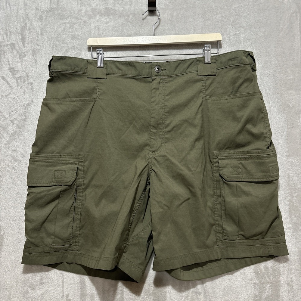 Duluth Dry on the Fly Cargo Shorts Men's 3XL Green Elastic Waist Cargo Pockets